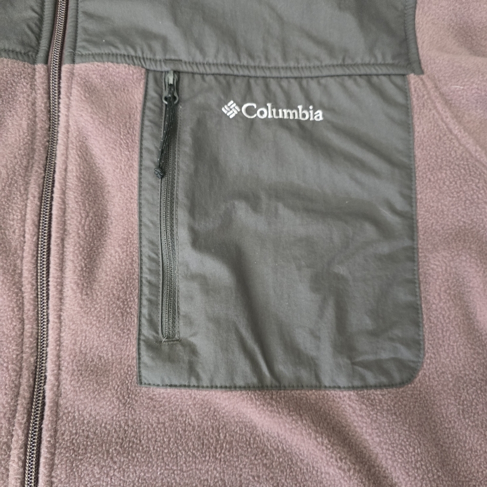 Columbia Dusty Plum Fleece Jacket XL Gorpcore Full Zip Hiking Outdoor - Picture 4 of 5